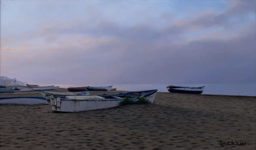 Al Alba.46x27cm. óleo sobre lienzo.2020. Robles de la Cruz