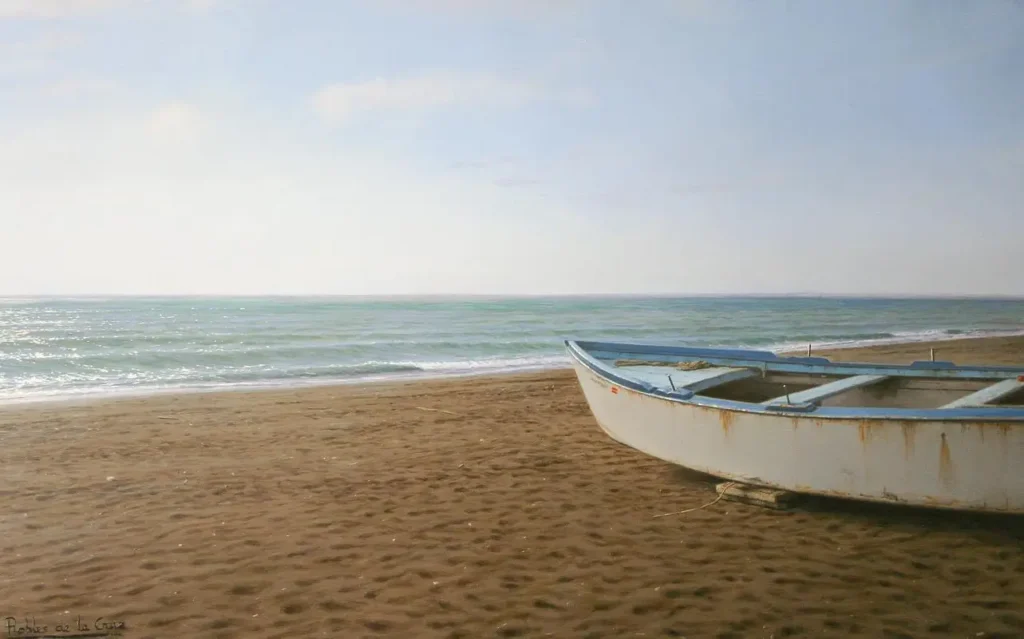 Mirando al mar. 61x38cm. 2016 óleo sobre lienzo. Robles de la Cruz