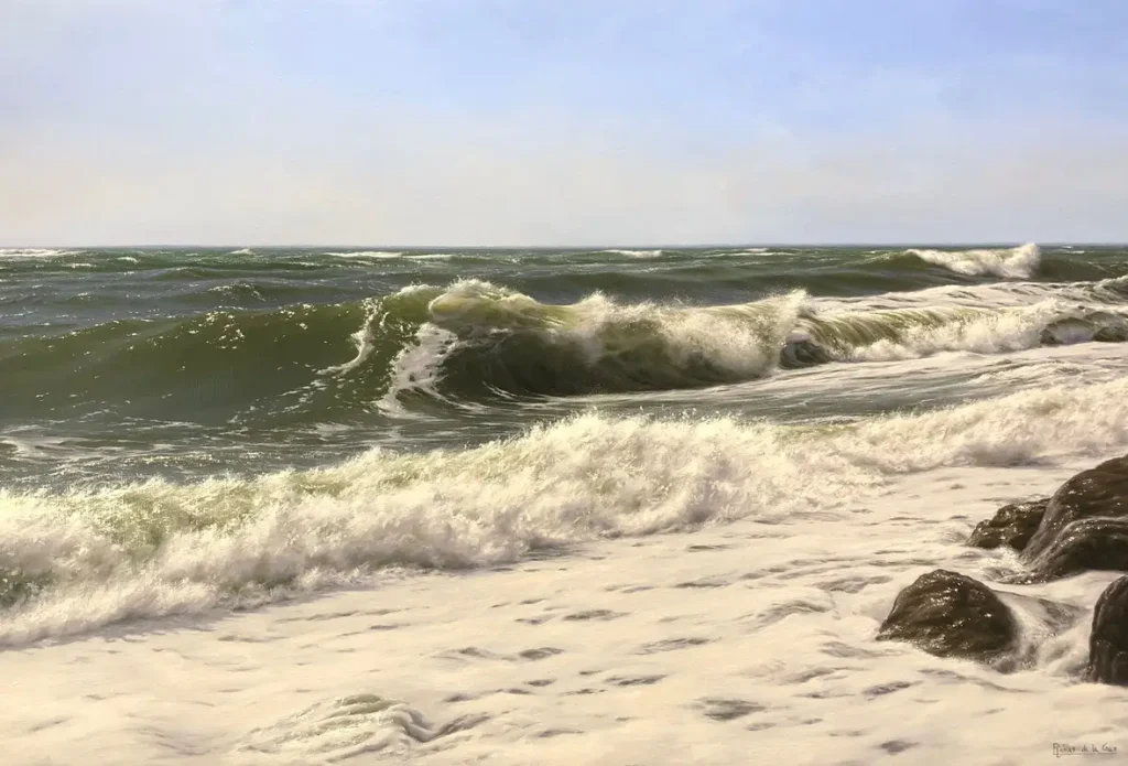 Dias de marejada. 120x80cm. óleo sobre lienzo 2023. Robles de la Cruz