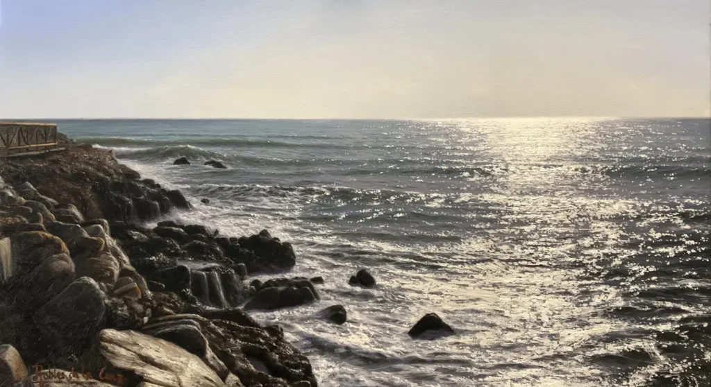 El mar resplandece. 46x27cm óleo sobre lienzo 2020. Robles de la Cruz